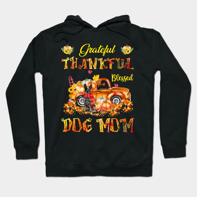 Blue Heeler Pumpkin Thankful Grateful Blessed Dog Mom Hoodie by Benko Clarence